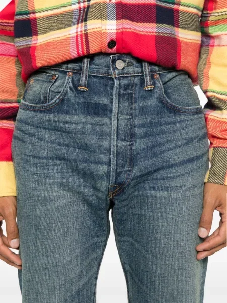 Blugi Ralph Lauren Collection cu broderie albastru