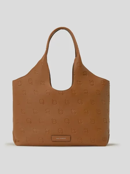 Чанта Karl Lagerfeld IKON MONOGRAM кафяво