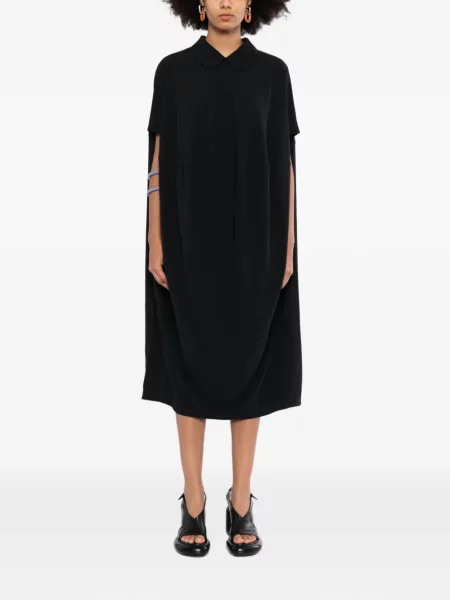 Gulerat rochie Melitta Baumeister drapată negru