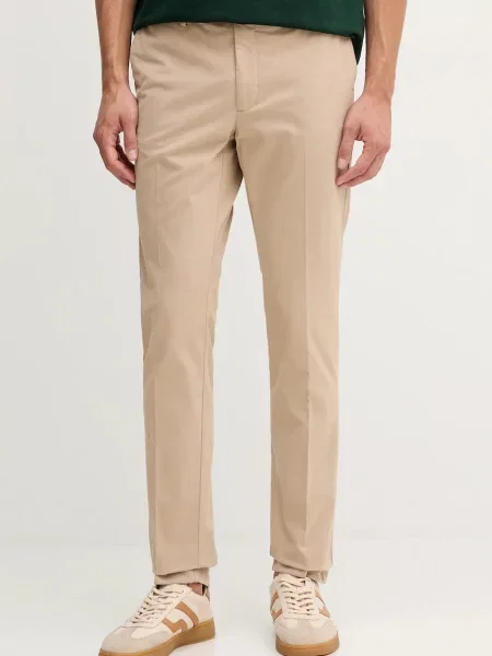 Панталон Hackett London мъжки тъмносиньо със стандартна кройка бежово