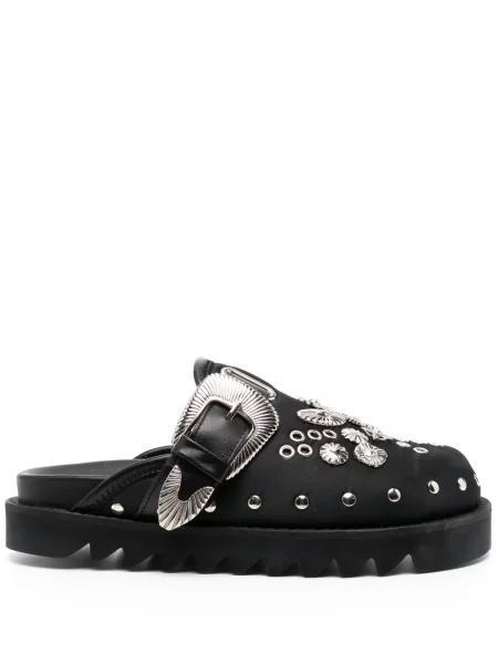 Papuci tip mules Toga negru