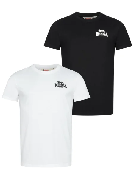 LONSDALE Tricou negru alb