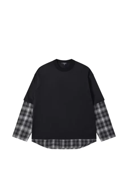Lung tricou Comme Des Garçons Homme în carouri negru