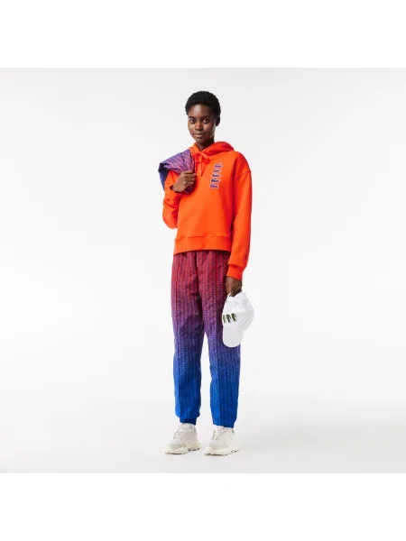 Lacoste Bluza Z Kapturem Iconic Croc pomarańczowa