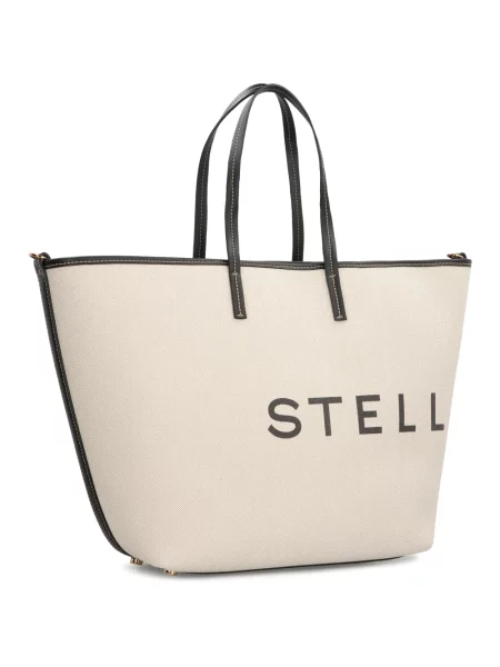 Shopperka Stella Mccartney płócienna beżowa