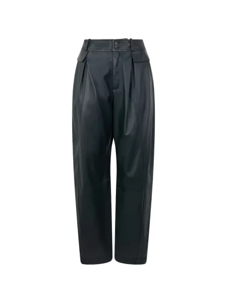 Pantaloni Alberta Ferretti din piele verde