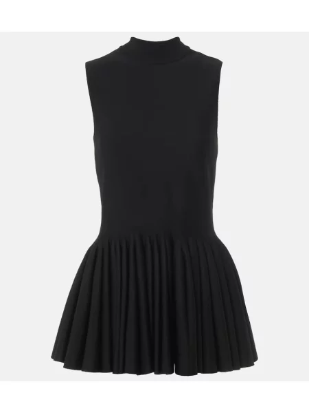 Heláncă Alaïa plisată negru