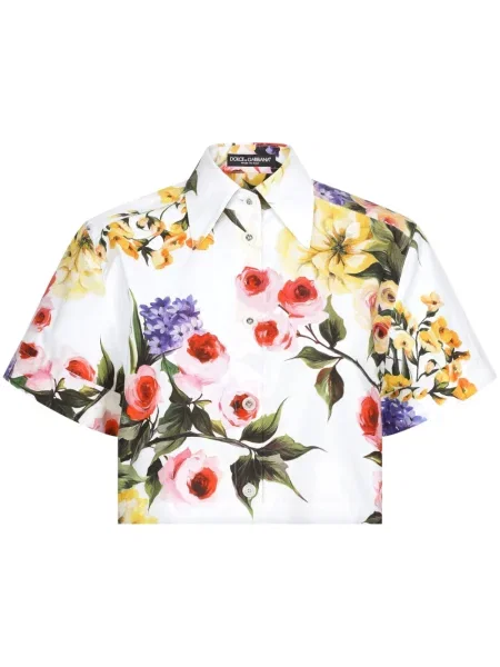 Cropp cămașă Dolce & Gabbana cu model floral cu imagine alb