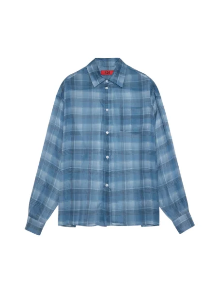 Koszula w kratkę 424 w kratę niebieska