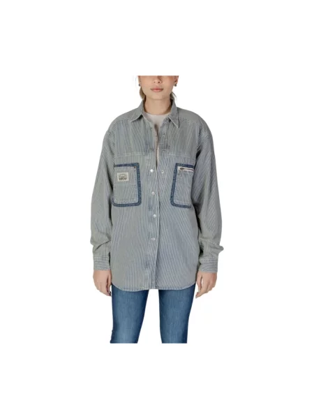 Replay Koszula Wierzchnia blau niebieska