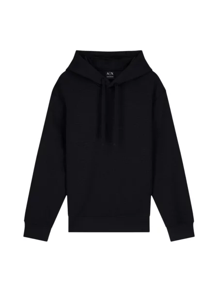 Bluza z kapturem Armani Exchange z kapturem czarna