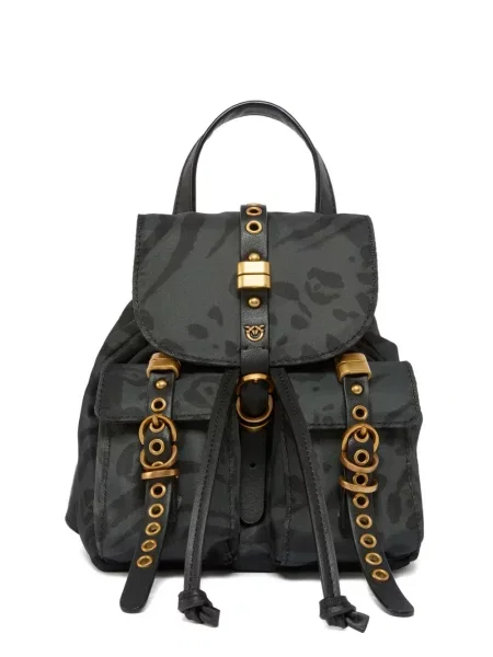 Rucsac Pinko cu imagine cu cataramă verde