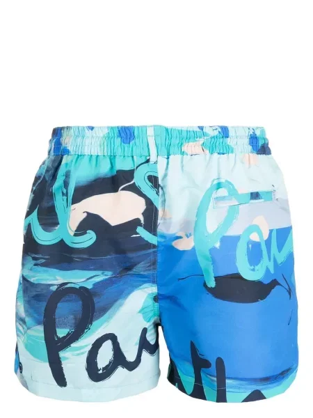 Raštuotos maudymosi kelnaitės Paul Smith mėlyna
