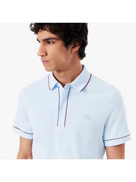 Поло Lacoste голубое