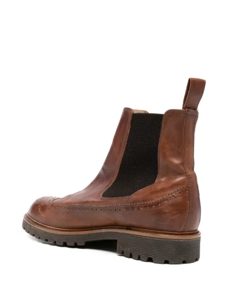 Brogues Eleventy din piele maro