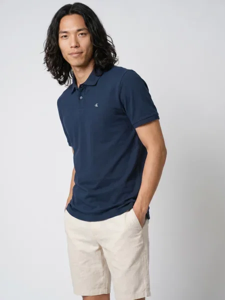 Polo majica Calvin Klein Jeans plava