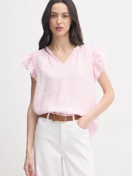 Mos Mosh bluză de damă de in roz
