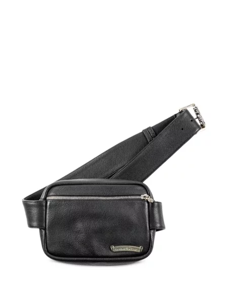 Cu centură curea Chrome Hearts din piele cu motiv cu inimi negru