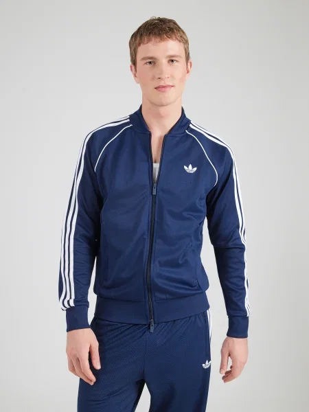 ADIDAS ORIGINALS Prechodná bunda SST TT námornícka modrá biela