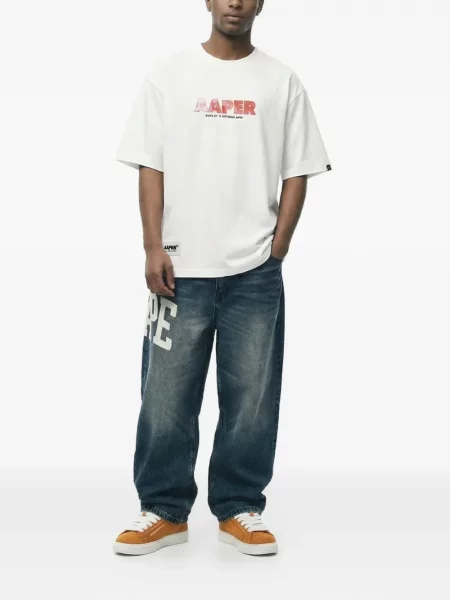Μπλούζα Aape By *a Bathing Ape® με σχέδιο λευκό