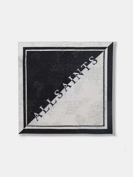 Fular Allsaints de mătase negru