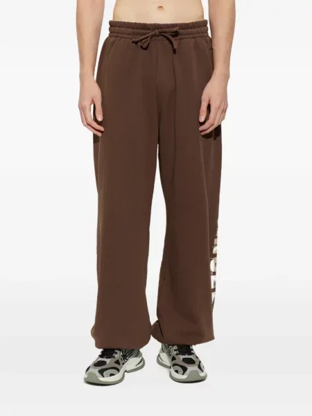 Pantaloni Palm Angels cu imagine alergare maro