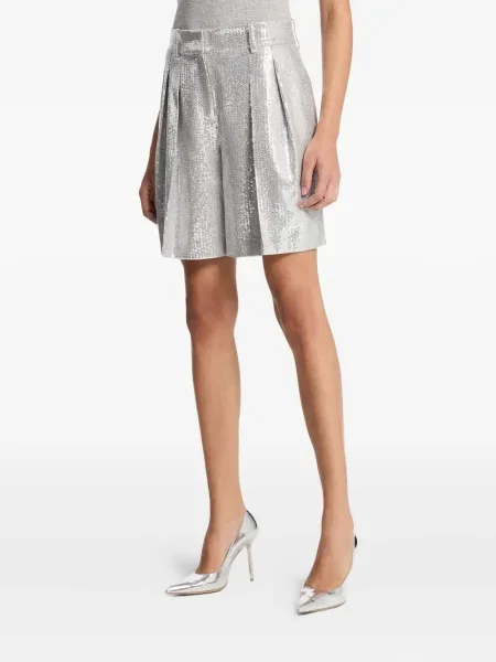 Koszulka Michael Kors Collection z okrągłym dekoltem koronkowa dzwony czarna