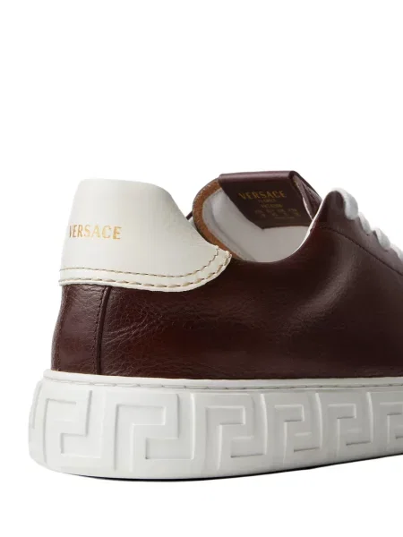 Sneakerși Versace din piele maro