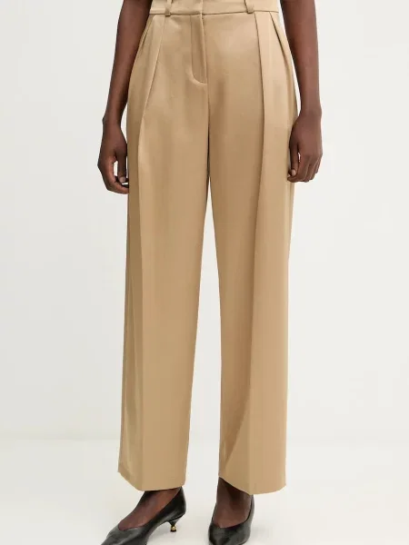 Liviana Conti pantaloni lat high waist verde