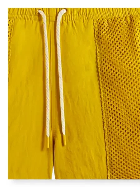 Pantaloni scurți Kith plasă cu cordon galben