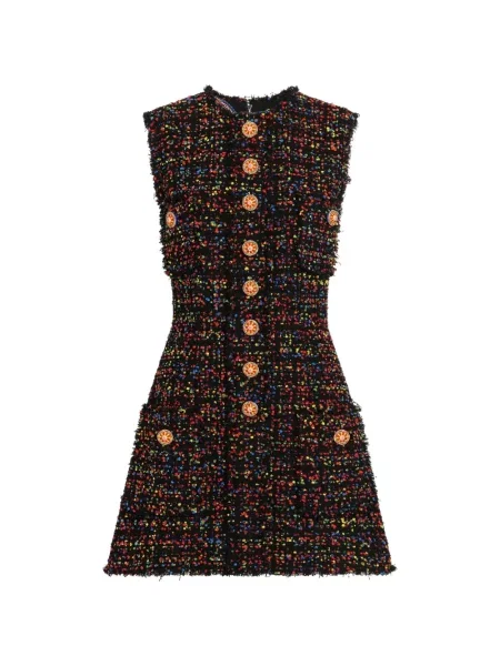 Φόρεμα Dolce & Gabbana tweed μαύρο