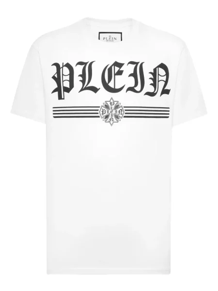 Tricou Philipp Plein cu imagine cu decolteu rotund alb