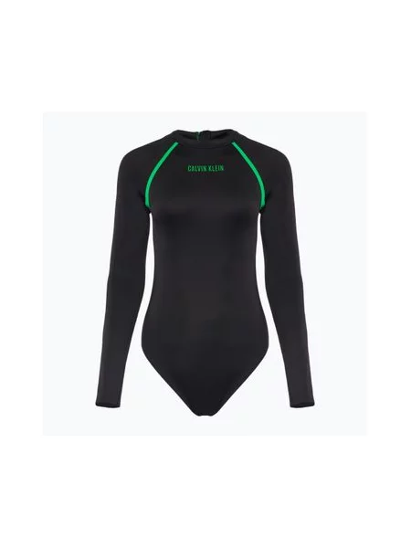 Злитий купальник Calvin Klein Intense Power Move Rashguard One Piece pvh чорний