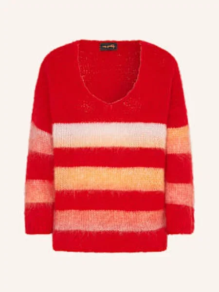 Miss Goodlife Sweter Z Dodatkiem Alpaki rot biały