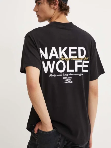 Tričko Naked Wolfe s potiskem classic.tee černá