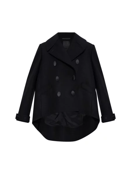 Płaszcz Givenchy wełniany asymetryczny czarny