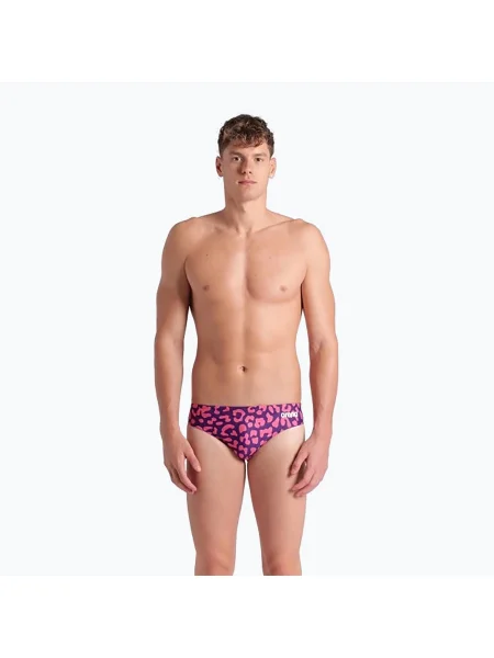 Chiloți de baie pentru bărbați cu imprimeu arena fuchsia multi