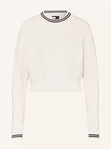 Tommy Jeans Sweter weiss biały