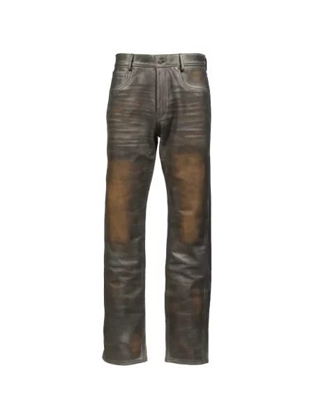 Pantaloni 424 din piele gri