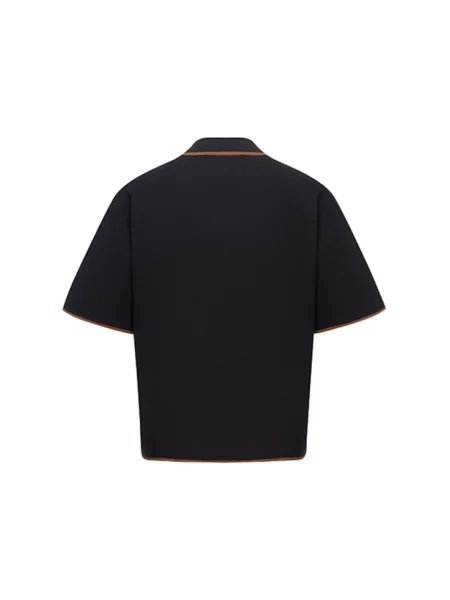 Dzianinowa koszulka polo Max Mara Studio czarna