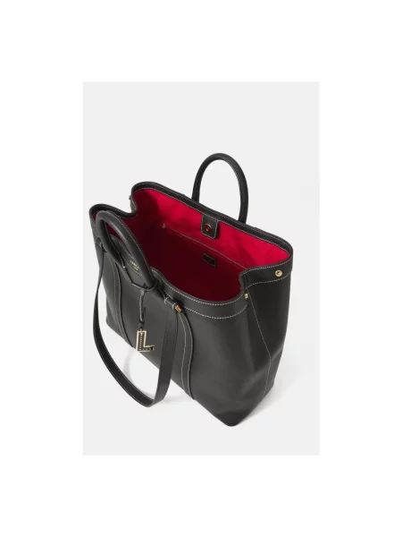 Shopperka Lancel skórzana czarna