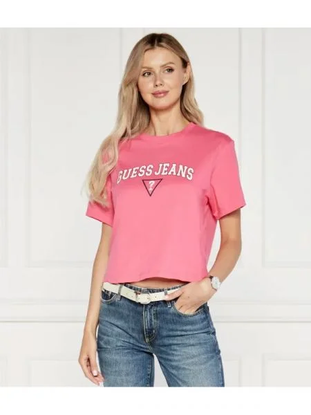 Guess Jeans Tricou BOXY | Cropped Fit roz