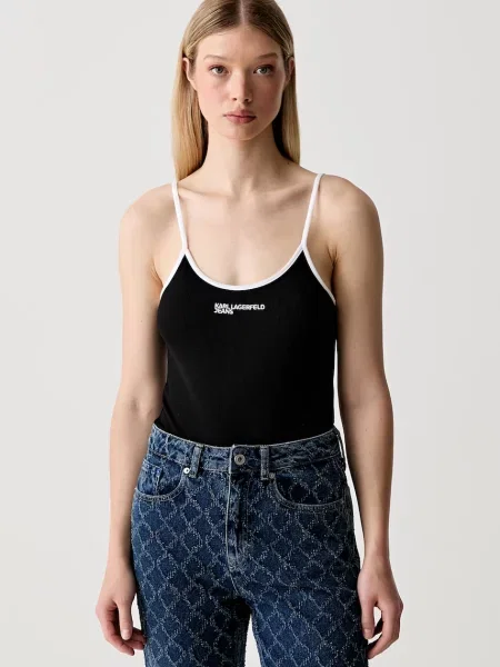 Karl Lagerfeld Jeans body pentru femei cu negru