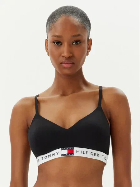 Сутиен Tommy Hilfiger с изчистен дизайн черно