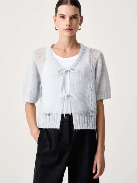 BOSS Orange cardigan pentru femei cu lână C_Fisolette gri