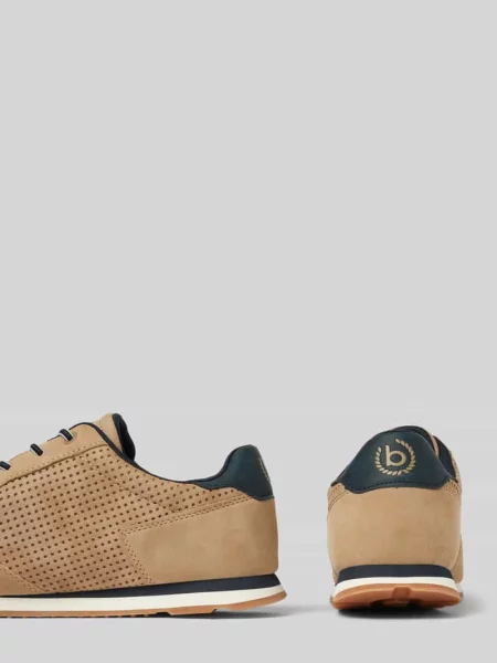 Sneakersy z aplikacją z logo model ‘Sacramento’ Bugatti beżowe