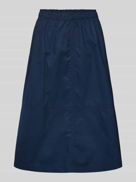 Spódnica midi z elastycznym pasem i wpuszczanymi Christian Berg Woman granatowa