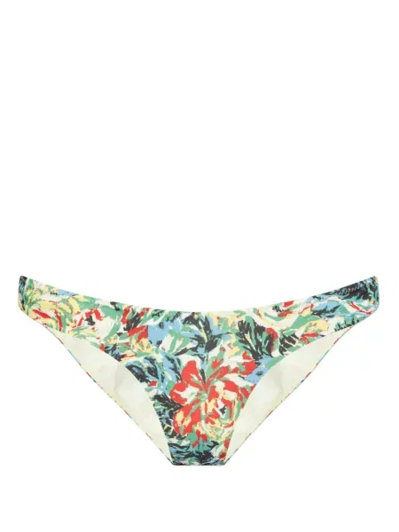Bikini Ganni cu model floral cu imagine albastru