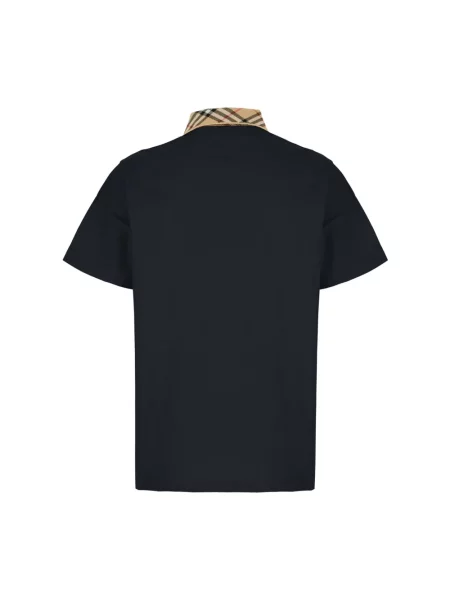 Koszulka polo Burberry w kratę niebieska