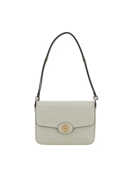 Torebka skórzana Tory Burch elegancka biała